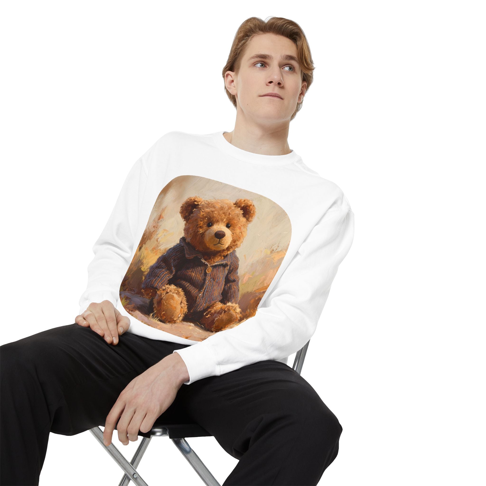 Teddy Bear Sweatshirt — Vintage Plush Bear Graphic Crewneck