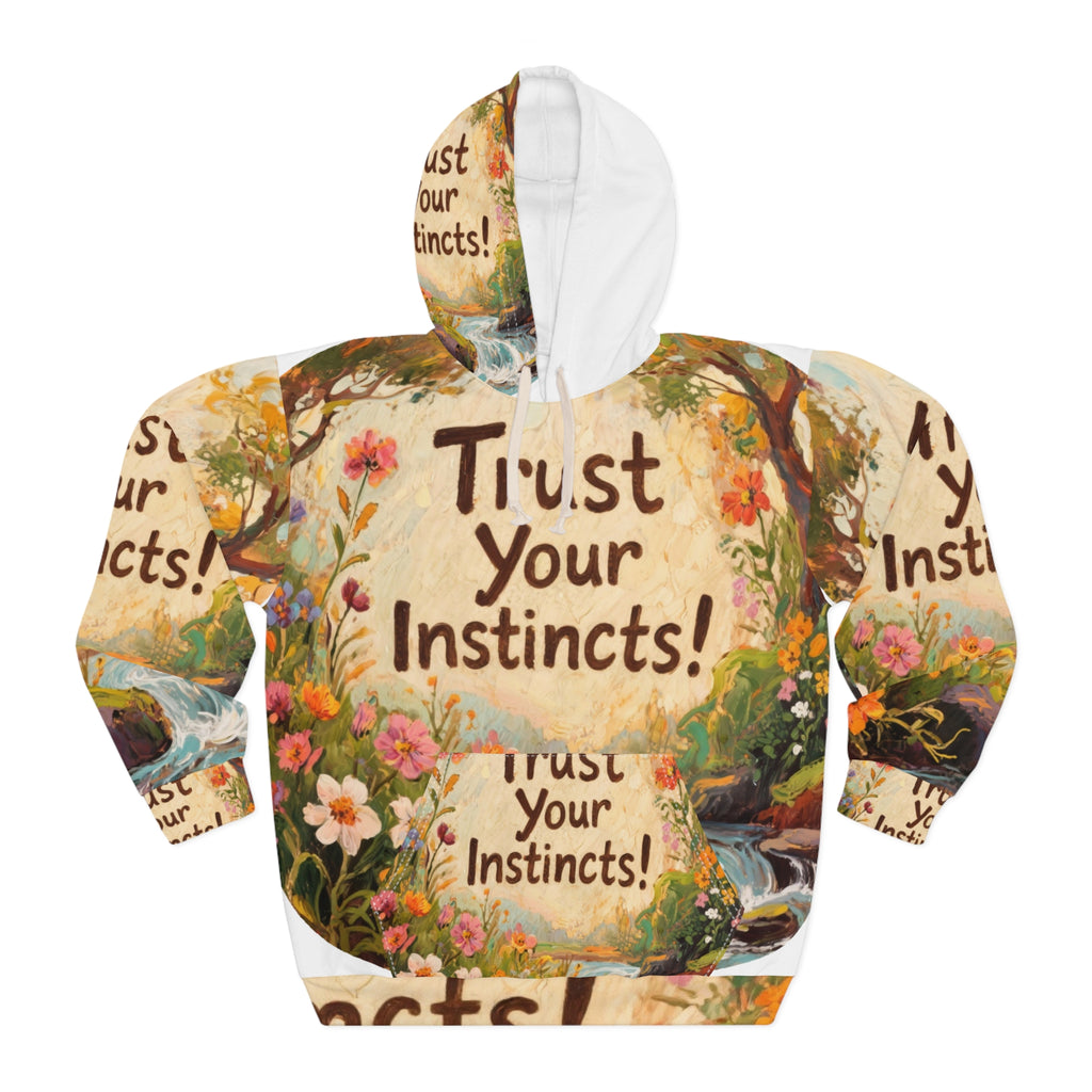 Trust Your Instincts! Unisex Artistic AOP Hoodie
