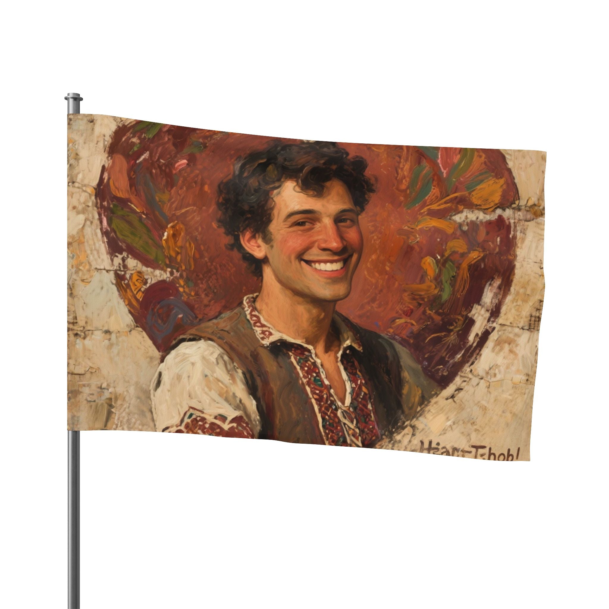 Heart-Throb? More like Heart-Job! Artistic House Flag