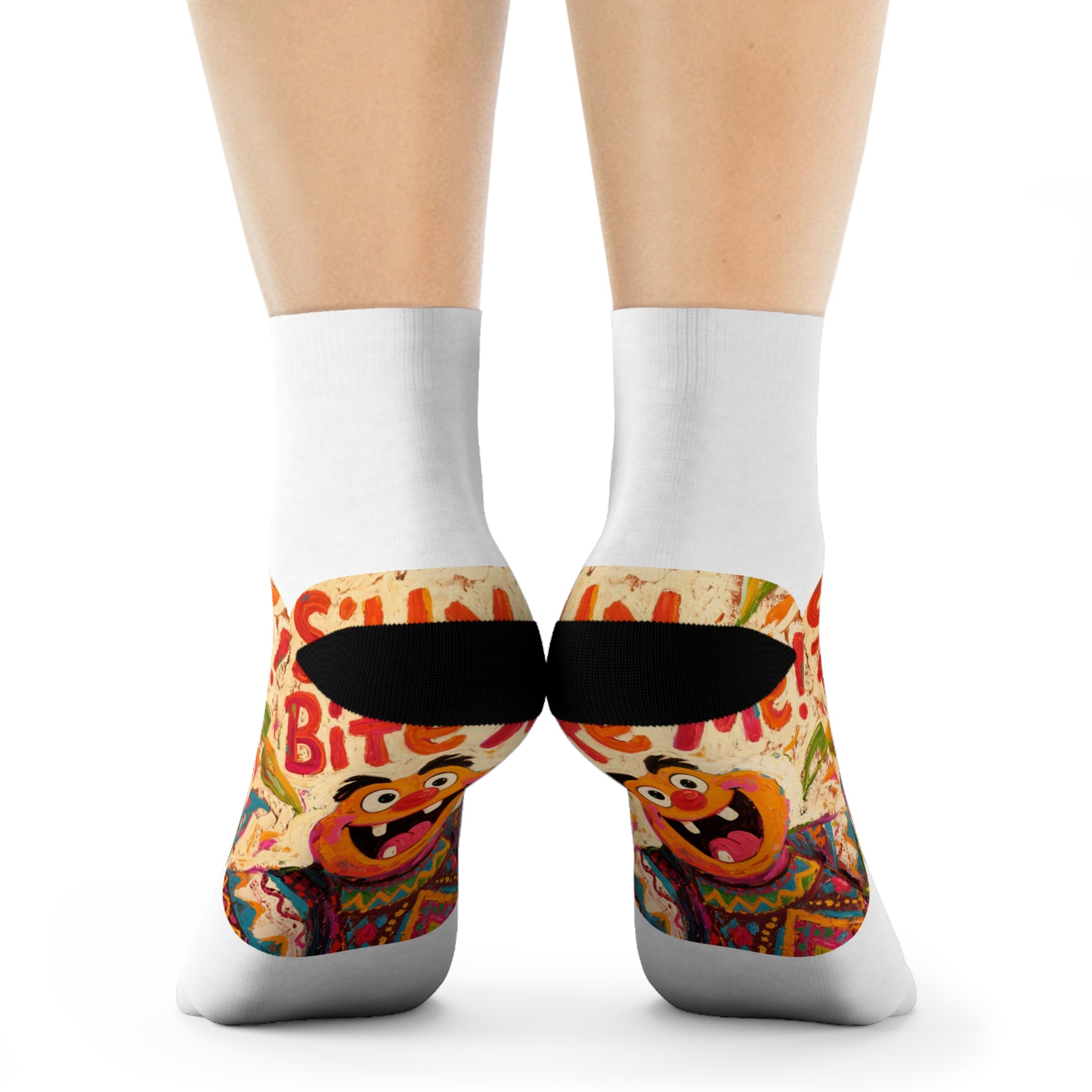 Bite Me! Artistic Crew Socks  Express Your Bold Attitude