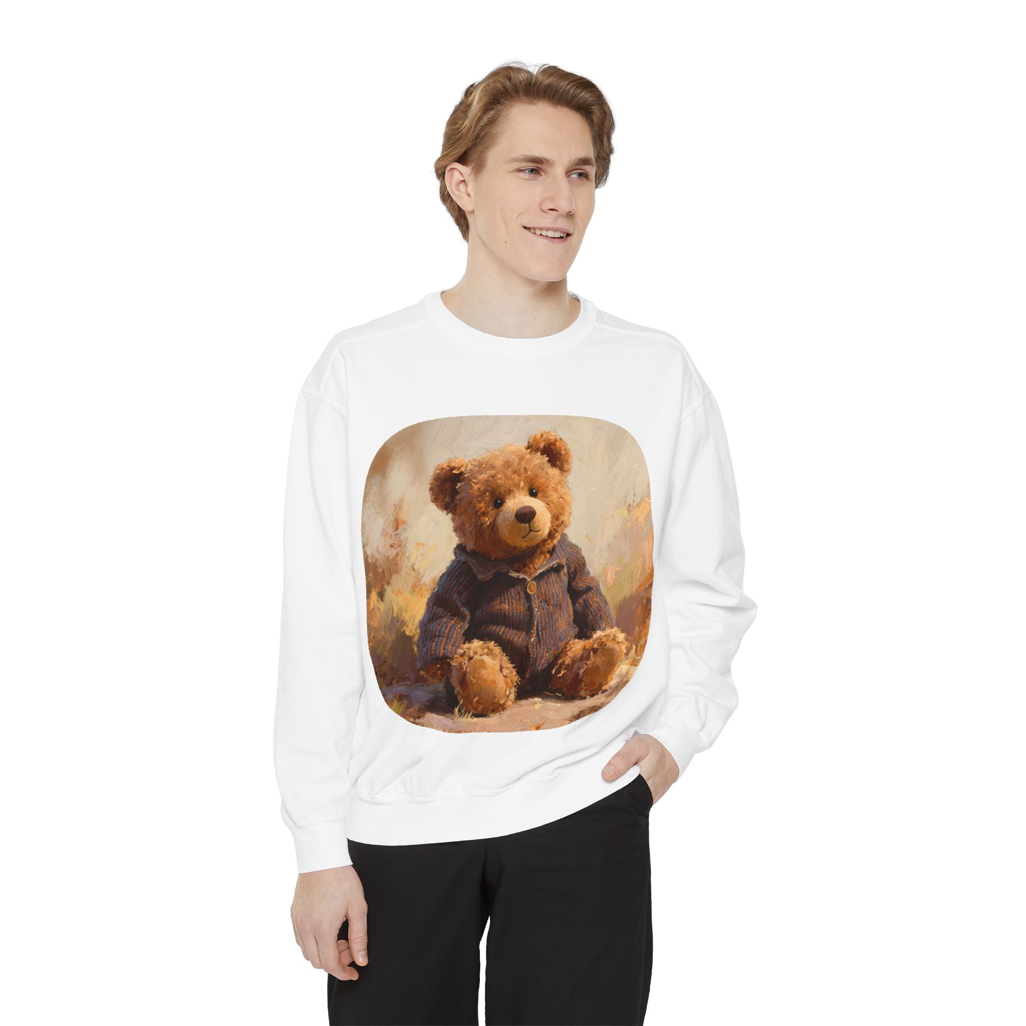 Teddy Bear Sweatshirt — Vintage Plush Bear Graphic Crewneck