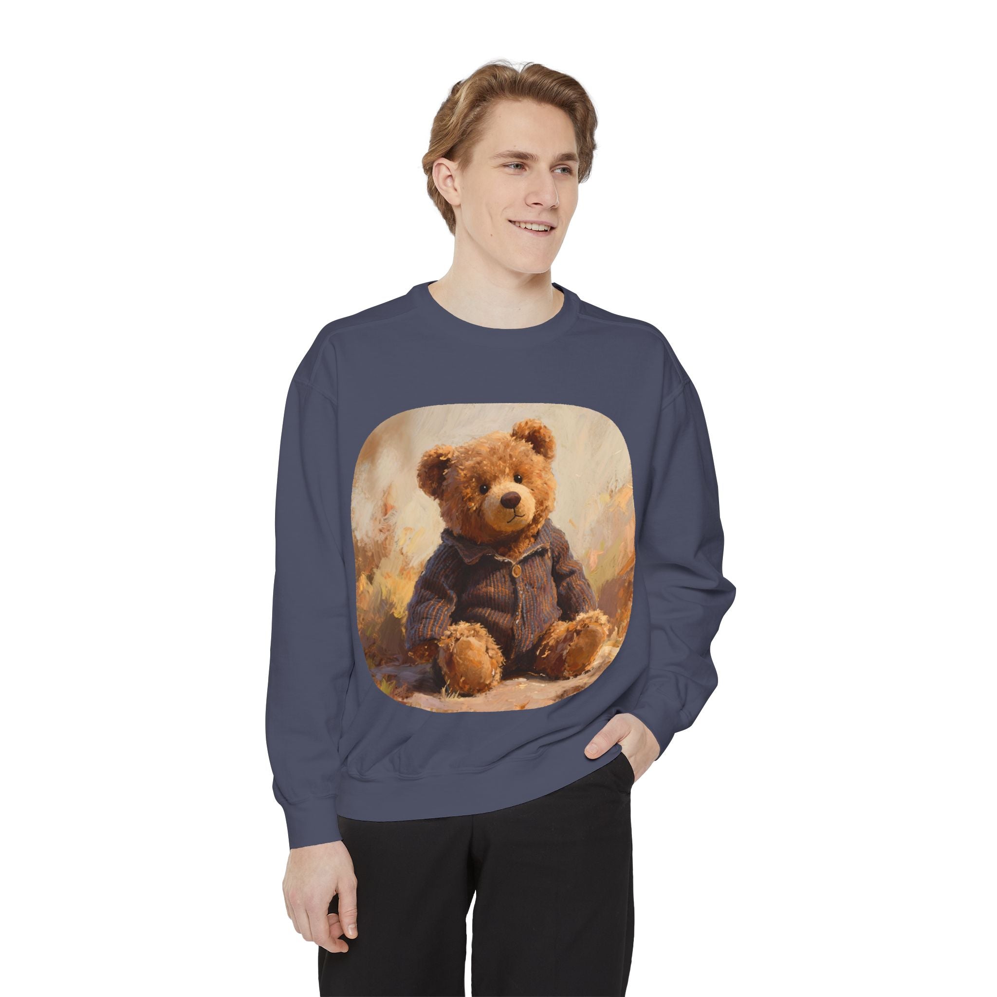 Teddy Bear Sweatshirt — Vintage Plush Bear Graphic Crewneck