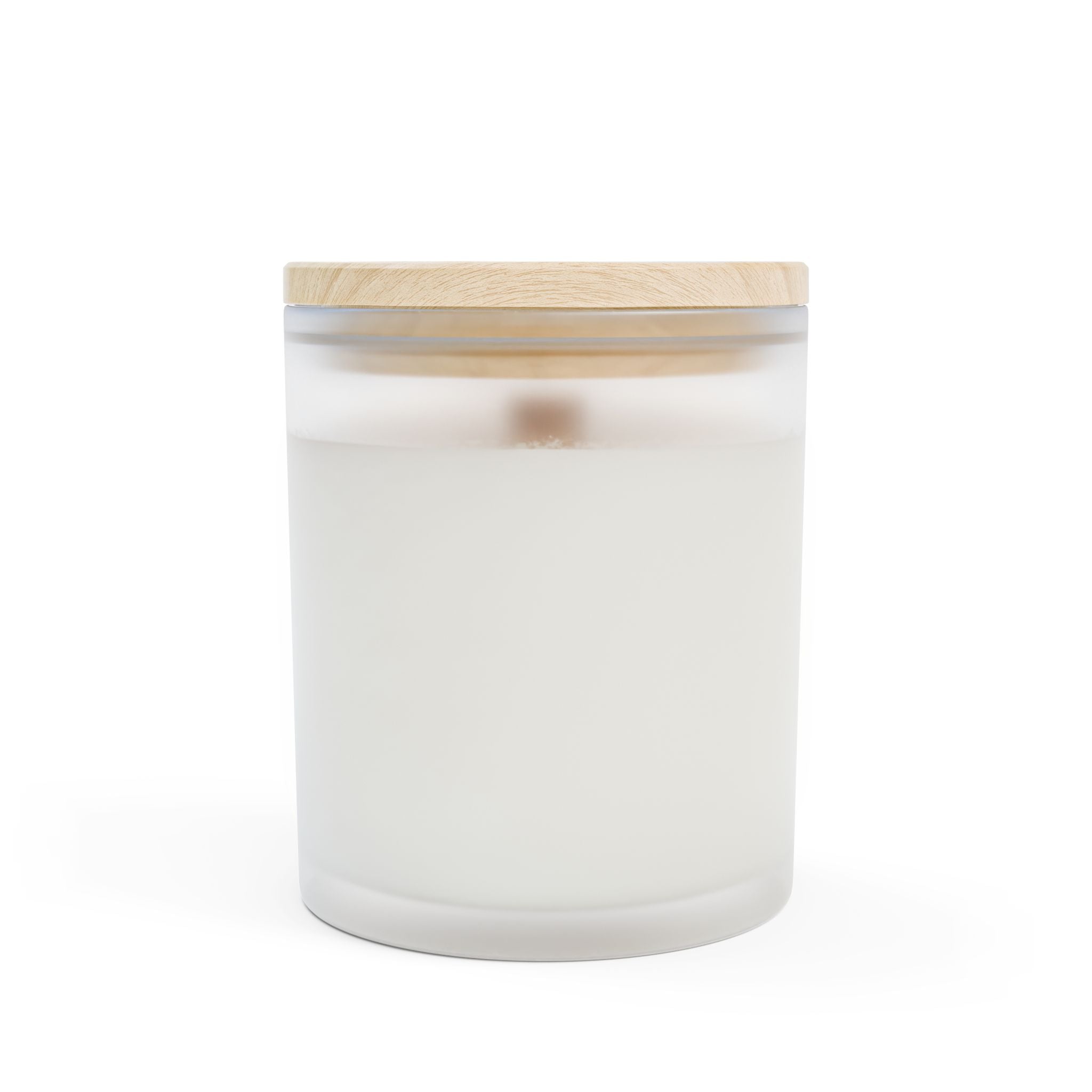 Badge of Honor! Frosted Glass Candle  Elegant 11oz Aromatic Decor with Wooden Wick