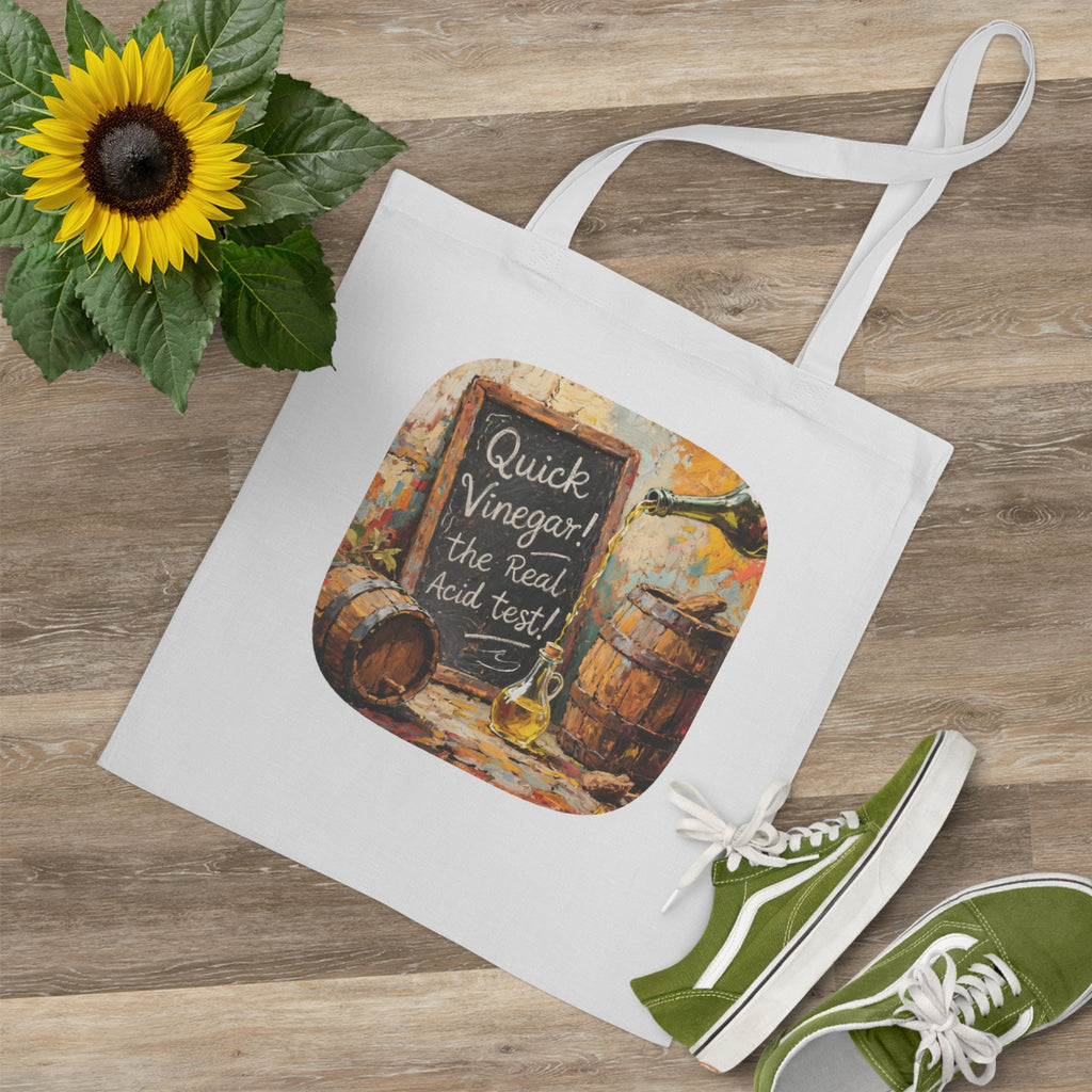 Vinegar the real acid test! Tote Bag  Funny Fabric Bag