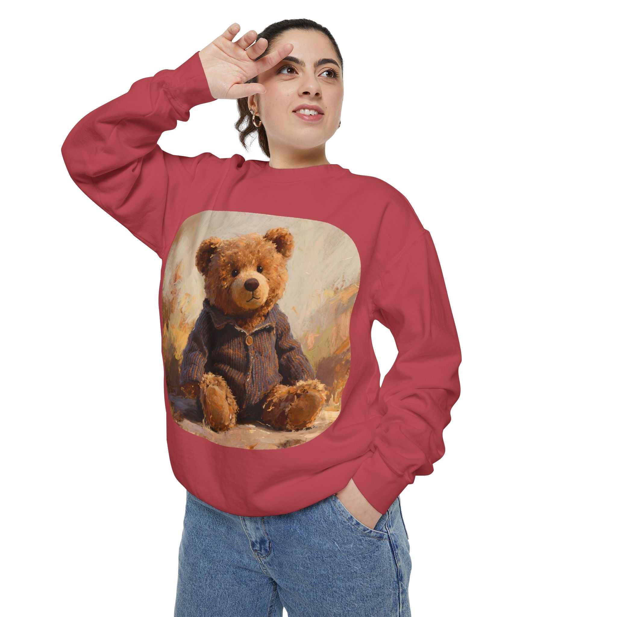 Teddy Bear Sweatshirt — Vintage Plush Bear Graphic Crewneck