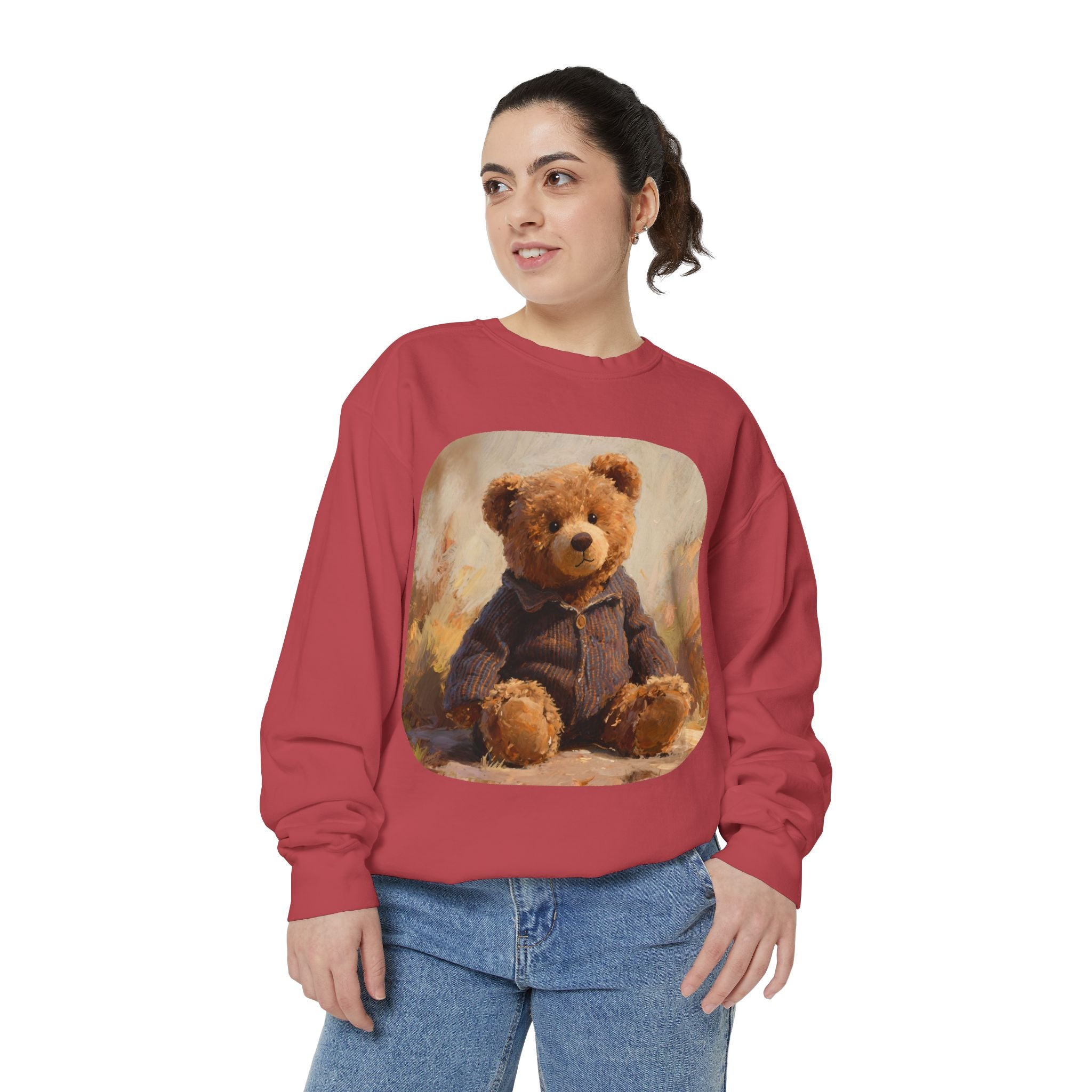 Teddy Bear Sweatshirt — Vintage Plush Bear Graphic Crewneck