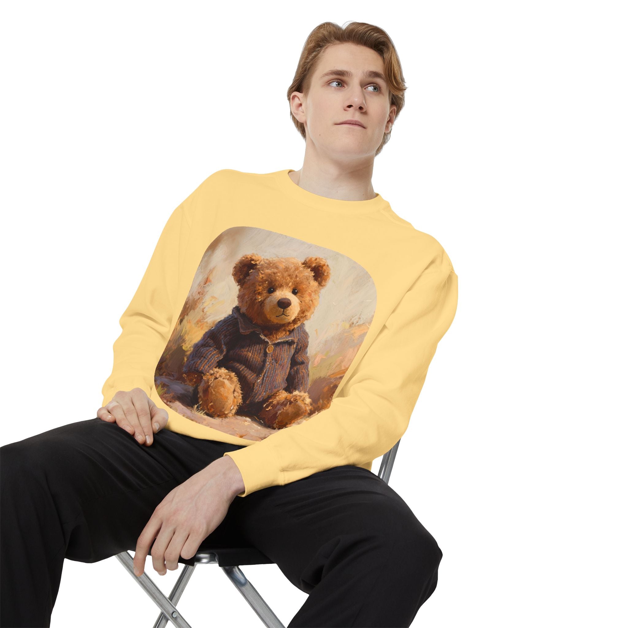 Teddy Bear Sweatshirt — Vintage Plush Bear Graphic Crewneck